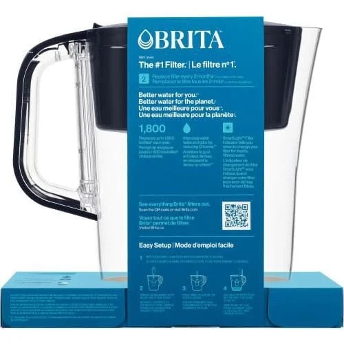 Brita® Small 6 Cup Denali Water Filter Pitcher with 1 Standard Filter, BPA Free