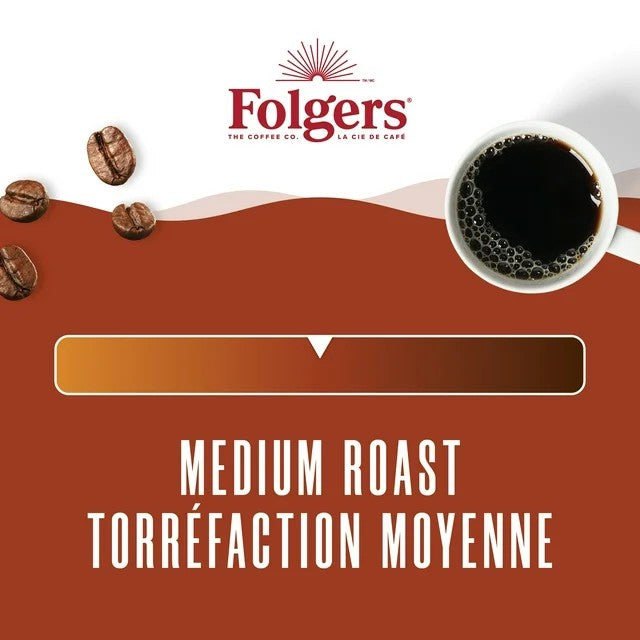 Folgers Lively Colombian Medium Roast K-Cup Coffee Pods, 30 Pods