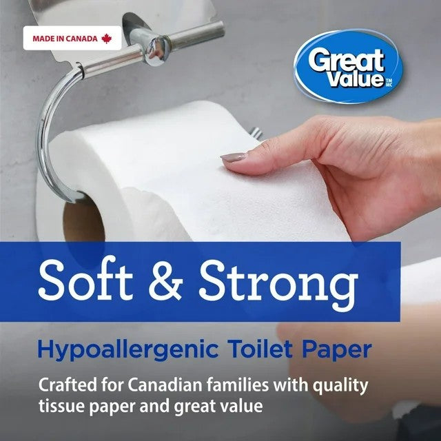 Great Value Toilet Paper 30 Mega Rolls = 100 Regular Rolls