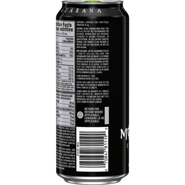 Monster Energy Green 473mL, 4 Pack