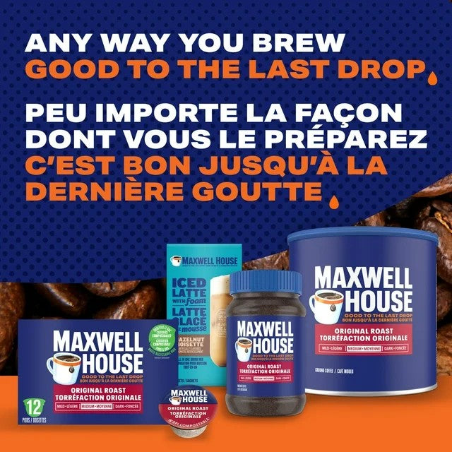 Maxwell House Original Roast Ground Coffee, 864g