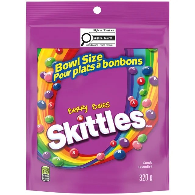 SKITTLES Berry Chewy Candy Bowl Size Bag 320g